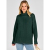 image:imageANRABESS Womens Oversized Turtleneck Tunic Sweater  Chunky Soft Batwing Pullover Side Hem Split Knit Tops Dressy Casual Work Office Clothes for Fall Winter TransitionGreen