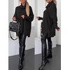 image:imageANRABESS Womens Oversized Turtleneck Tunic Sweater  Chunky Soft Batwing Pullover Side Hem Split Knit Tops Dressy Casual Work Office Clothes for Fall Winter TransitionBlack