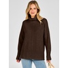 image:imageANRABESS Womens Oversized Turtleneck Tunic Sweater  Chunky Soft Batwing Pullover Side Hem Split Knit Tops Dressy Casual Work Office Clothes for Fall Winter TransitionCoffee