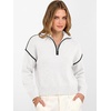 image:imageANRABESS Womens Quarter Zip Collared Cropped Pullover Sweaters  Long Sleeve V Neck Soft Ribbed Knit Shirts Loose Fit Business Casual Tops Fall Winter OutfitsWhite