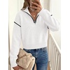 image:imageANRABESS Womens Quarter Zip Collared Cropped Pullover Sweaters  Long Sleeve V Neck Soft Ribbed Knit Shirts Loose Fit Business Casual Tops Fall Winter OutfitsWhite