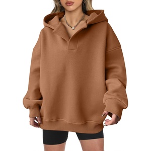 image:imageANRABESS Hoodies for Women Oversized V Neck Sweatshirts  2026 Fall Fashion OutfitsLoose Fit Fleece Long Sleeve PulloverAesthetic Cute Comfort Travel HoodieY2K Teen Preppy ClothesCaramel