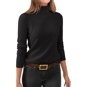 image:imageANRABESS Womens Turtleneck Wool Blend Lightweight Sweaters  Soft Knit Long Sleeve Pullover Tops Basic Versatile Business Casual Office Work Outfits Cozy Daily Wear Fall WinterBlack