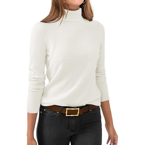 image:imageANRABESS Womens Turtleneck Wool Blend Lightweight Sweaters  Soft Knit Long Sleeve Pullover Tops Basic Versatile Business Casual Office Work Outfits Cozy Daily Wear Fall WinterCream White