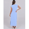 image:imageANRABESS Summer Dress for Women 2026 Maxi Sundresses Casual Cap Sleeve Crew Neck Loose Split Beach Travel Vacation ClothesFloral Blue White