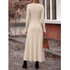 image:imageANRABESS Womens Long Sleeve Ribbed Knit Fall Casual Maxi Dress  Crewneck Swing Flowy A Line Bodycon Sweater DressesSoft Comfy Slim Fitted StretchyEveryday Date Nights WearWinter OutfitsBeige