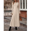 image:imageANRABESS Womens Long Sleeve Ribbed Knit Fall Casual Maxi Dress  Crewneck Swing Flowy A Line Bodycon Sweater DressesSoft Comfy Slim Fitted StretchyEveryday Date Nights WearWinter OutfitsBeige