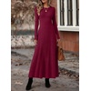 image:imageANRABESS Womens Long Sleeve Ribbed Knit Fall Casual Maxi Dress  Crewneck Swing Flowy A Line Bodycon Sweater DressesSoft Comfy Slim Fitted StretchyEveryday Date Nights WearWinter OutfitsBurgundy