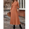 image:imageANRABESS Womens Long Sleeve Ribbed Knit Fall Casual Maxi Dress  Crewneck Swing Flowy A Line Bodycon Sweater DressesSoft Comfy Slim Fitted StretchyEveryday Date Nights WearWinter OutfitsCaramel