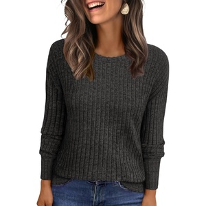 image:imageANRABESS Women Long Sleeve Shirts Business Casual Tunic Tops Fall Lightweight Sweaters Dressy Blouses 2025 Fashion OutfitsBlack