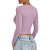 image:imageANRABESS Crop Top Long Sleeve Shirts for Women  Ribbed Slim Fitted Basic Tee Soft Crew Neck T Shirts Fall Fashion Outfits Casual Going Out amp Work Winter Layer ClothesLight Purple