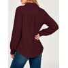 image:imageANRABESS Dressy Long Sleeve Button Down Shirts for Women  Business Casual Work Office Blouse Tops Soft Fabric Loose Fit Classic Style Fall Winter Transition ClothesWine Red