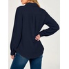 image:imageANRABESS Dressy Long Sleeve Button Down Shirts for Women  Business Casual Work Office Blouse Tops Soft Fabric Loose Fit Classic Style Fall Winter Transition ClothesNavy Blue