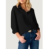 image:imageANRABESS Dressy Long Sleeve Button Down Shirts for Women  Business Casual Work Office Blouse Tops Soft Fabric Loose Fit Classic Style Fall Winter Transition ClothesBlack