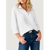 image:imageANRABESS Dressy Long Sleeve Button Down Shirts for Women  Business Casual Work Office Blouse Tops Soft Fabric Loose Fit Classic Style Fall Winter Transition ClothesWhite