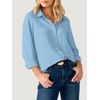 image:imageANRABESS Dressy Long Sleeve Button Down Shirts for Women  Business Casual Work Office Blouse Tops Soft Fabric Loose Fit Classic Style Fall Winter Transition ClothesBright Blue