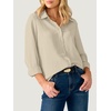 image:imageANRABESS Dressy Long Sleeve Button Down Shirts for Women  Business Casual Work Office Blouse Tops Soft Fabric Loose Fit Classic Style Fall Winter Transition ClothesLight Yellow
