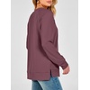 image:imageANRABESS Long Sleeve Shirts for Womens Waffle Knit Tunic Tops  Cozy Crew Neck Loose Fit Blouse with Side Slits Casual Wear amp Leggings Office amp Daily Wear Fall amp Winter ClothingMauve