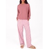 image:imageANRABESS Two Piece Sets for Women Gingham Pants Lounge Set  Long Sleeve Sweatshirts Wide Leg Pants Fall Outfits Travel Vacation Airport Fashion Clothing 2026 Daily Matching SweatsuitsPink