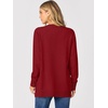 image:imageANRABESS Womens Cardigans 2026 Fall Dressy Casual Long Sleeve Crewneck Button Down Open Front Soft Knit Cardigan Sweaters Red XLarge