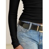 image:imageANRABESS Womens Cowl Neck Long Sleeve Fall Shirts  Soft Ribbed Knit Slim Fitted Crop Tops with Side Ruched Business Casual Outfits Winter Light Cute SweatersBlack