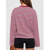 image:imageANRABESS Womens Long Sleeve Shirts Oversized Striped Tops  Soft Breathable LightweightLooseFit Crewneck TeeY2K Cute CasualWorkout School Preppy OutfitsFall Spring TransitionRed White Stripe