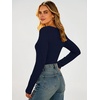image:imageANRABESS Womens Long Sleeve Shirts Thermal Fleece Tops  Henley Neck Dressy Business Casual Work TShirts Fall Winter Soft Warm Base Layer Basic Tee Cute Going Out UndershirtsNavy Blue