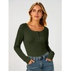 image:imageANRABESS Womens Long Sleeve Shirts Thermal Fleece Tops  Henley Neck Dressy Business Casual Work TShirts Fall Winter Soft Warm Base Layer Basic Tee Cute Going Out UndershirtsArmy Green