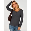 image:imageANRABESS Womens Long Sleeve Shirts Thermal Fleece Tops  Henley Neck Dressy Business Casual Work TShirts Fall Winter Soft Warm Base Layer Basic Tee Cute Going Out UndershirtsGrey