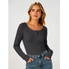 image:imageANRABESS Womens Long Sleeve Shirts Thermal Fleece Tops  Henley Neck Dressy Business Casual Work TShirts Fall Winter Soft Warm Base Layer Basic Tee Cute Going Out UndershirtsGrey