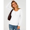 image:imageANRABESS Womens Long Sleeve Shirts Thermal Fleece Tops  Henley Neck Dressy Business Casual Work TShirts Fall Winter Soft Warm Base Layer Basic Tee Cute Going Out UndershirtsWhite