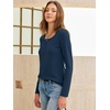 image:imageANRABESS Womens Long Sleeve Shirts Waffle Knit Henley Tops  Button Down V Neck Comfy Lightweight Fitted Business Casual Work Blouses Basic Tees Fall Winter ClothesNavy Blue