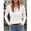 image:imageANRABESS Womens Long Sleeve Waffle Tops Henley Shirts  Button Up Scoop Neck Knit Top Dressy Casual Curved Hem Tunic 2026 Fall Winter Outfits Basic Tee BlouseWhite