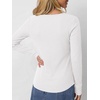 image:imageANRABESS Womens Long Sleeve Waffle Tops Henley Shirts  Button Up Scoop Neck Knit Top Dressy Casual Curved Hem Tunic 2026 Fall Winter Outfits Basic Tee BlouseWhite