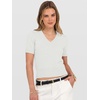 image:imageANRABESS Womens Short Sleeve Sweaters Cropped V Neck  Business Casual Work Tops Comfy Lightweight Knit Pullover Classic Sweater Shirts Spring Summer Fall OutfitsWhite