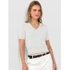 image:imageANRABESS Womens Short Sleeve Sweaters Cropped V Neck  Business Casual Work Tops Comfy Lightweight Knit Pullover Classic Sweater Shirts Spring Summer Fall OutfitsWhite