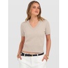 image:imageANRABESS Womens Short Sleeve Sweaters Cropped V Neck  Business Casual Work Tops Comfy Lightweight Knit Pullover Classic Sweater Shirts Spring Summer Fall OutfitsAlmond
