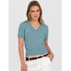 image:imageANRABESS Womens Short Sleeve Sweaters Cropped V Neck  Business Casual Work Tops Comfy Lightweight Knit Pullover Classic Sweater Shirts Spring Summer Fall OutfitsLight Blue