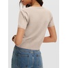image:imageANRABESS Womens Short Sleeve Sweaters Cropped V Neck  Business Casual Work Tops Comfy Lightweight Knit Pullover Classic Sweater Shirts Spring Summer Fall OutfitsAlmond