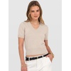 image:imageANRABESS Womens Short Sleeve Sweaters Cropped V Neck  Business Casual Work Tops Comfy Lightweight Knit Pullover Classic Sweater Shirts Spring Summer Fall OutfitsAlmond