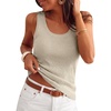 image:imageANRABESS Summer Sleeveless Sweaters for Women Tank Tops  Lightweight Soft Wool Blend Sweater Vest Casual Knit Shirts Beach Vacation Clothes Trendy OutfitsWork amp Every Day WearAlmond