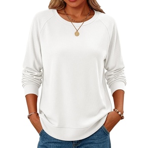 image:imageANRABESS Long Sleeve Shirts for Womens Waffle Knit Tunic Tops  Cozy Crew Neck Loose Fit Blouse with Side Slits Casual Wear amp Leggings Office amp Daily Wear Fall amp Winter ClothingWhite