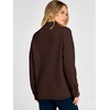 image:imageANRABESS Womens Long Sleeve Knit Shirts Henley Sweater  Turtle Neck Button Placket Soft Pullover Top Loose Fit Trendy Business Casual Work WearFall Fashion Winter ClothingCoffee