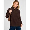 image:imageANRABESS Womens Long Sleeve Knit Shirts Henley Sweater  Turtle Neck Button Placket Soft Pullover Top Loose Fit Trendy Business Casual Work WearFall Fashion Winter ClothingCoffee