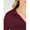 image:imageANRABESS Sweaters for Women Cropped Polo Collared Long Sleeve  Soft Lightweight Cozy Feel Pullover V Neck Knit Shirts Business Casual amp Office Clothes Fall Winter Dressy WearDark Red