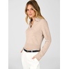 image:imageANRABESS Sweaters for Women Cropped Polo Collared Long Sleeve  Soft Lightweight Cozy Feel Pullover V Neck Knit Shirts Business Casual amp Office Clothes Fall Winter Dressy WearAlmond