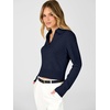 image:imageANRABESS Sweaters for Women Cropped Polo Collared Long Sleeve  Soft Lightweight Cozy Feel Pullover V Neck Knit Shirts Business Casual amp Office Clothes Fall Winter Dressy WearNavy Blue