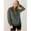 image:imageANRABESS Waffle Knit Sweatshirt for Women Henley Shirts  Lightweight Comfy Long Sleeve Stand Collar Half Button Pullover Tops Casual Daily Wear amp Work Fall Spring OutfitsDeep Army Green