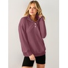 image:imageANRABESS Waffle Knit Sweatshirt for Women Henley Shirts  Lightweight Comfy Long Sleeve Stand Collar Half Button Pullover Tops Casual Daily Wear amp Work Fall Spring OutfitsMauve