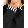 image:imageANRABESS Women Oversized Sweater Fall Crewneck Pullover Top  Cozy Knit Teacher School Outfits for WomenFaux Layered Ribbed TrimLong Sleeve Drop ShoulderPreppy Winter Casual StyleStriped Black